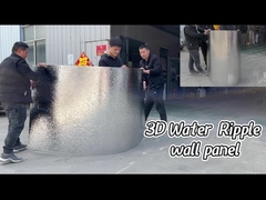 Водяная волна 3D Декоративная огнестойкая водяная волна 3D деревянная пластиковая бамбуковая угольная стена