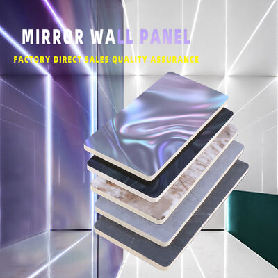 Качество  Indoor Wall Decoration PVC Mirror Bamboo Fiber Wall Board 2.44m 2.6m 2.8m Фабрика