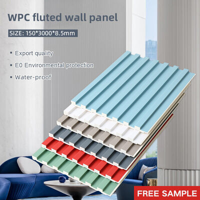 Качество  8.5mm WPC Fluted Wall Panel Waterproof Fireproof Custom Sizes Фабрика
