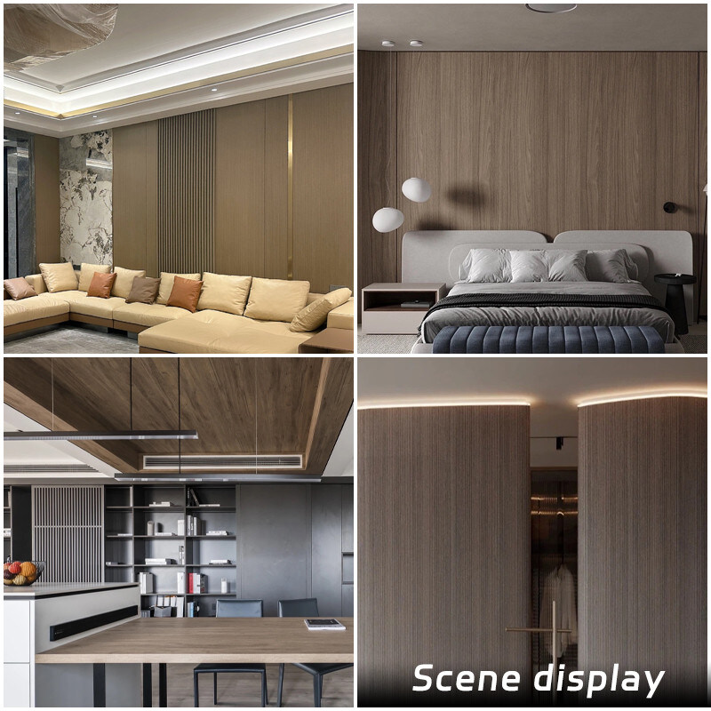 Древесина зерна твердой ширины внутреннего художественного оформления 1.22m деревянная лощит панель стены PVC