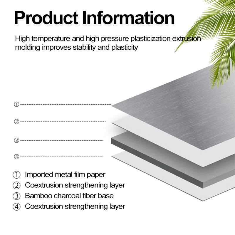 Металлическая деревянная фанера для интерьера Стенные панели экологически чистые Бамбук древесный уголь