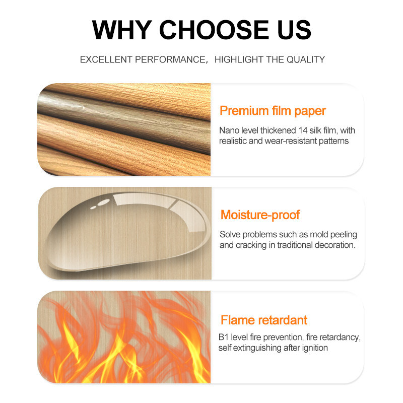 Декоративная панель из деревянного зерна из ПВХ 5 мм