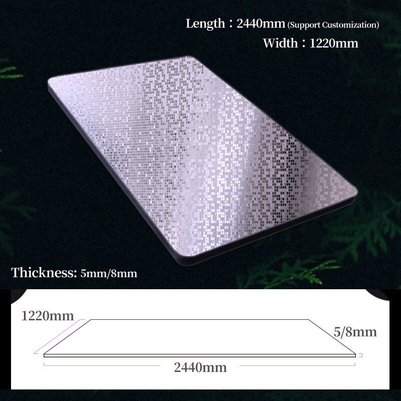 Мозаика Декорация стен ПЭТ Стенная панель Бамбук Уголь Волокно Деревянная фанера