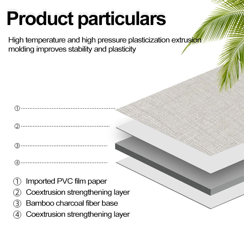 5 / 8 мм ткань текстурированные декоративные панели Бамбук древесный уголь