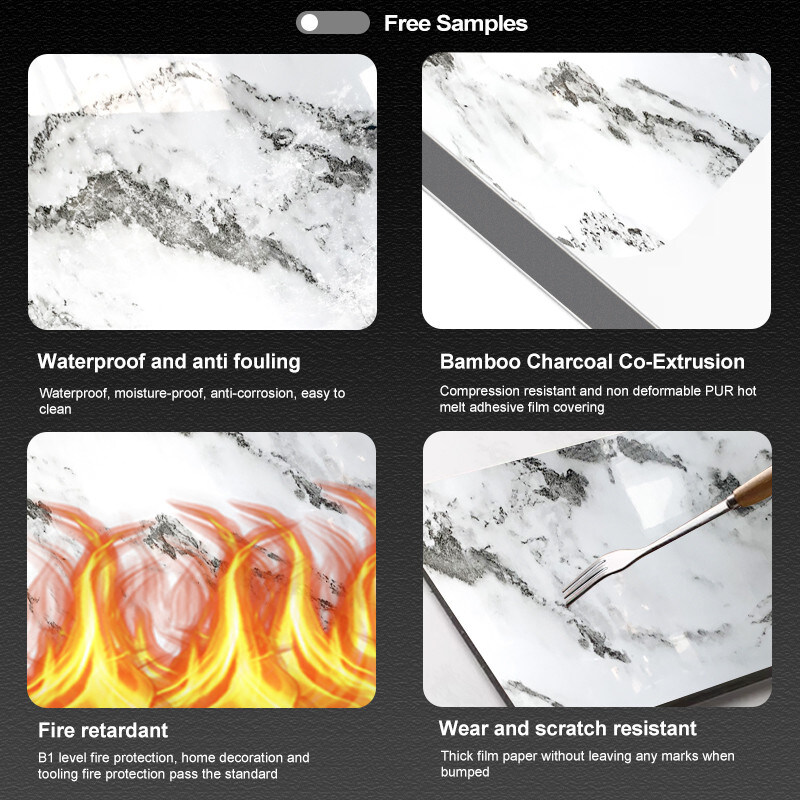 Жилая комната водонепроницаемая и огнеупорная ПВХ бамбуковая угольная стена с экологически чистым материалом