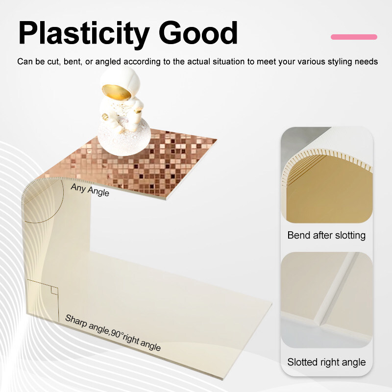 Стенные украшения для дома Бамбуковый угольный доски влагоустойчивый ПЭТ Металлический мозаичный стенный панель