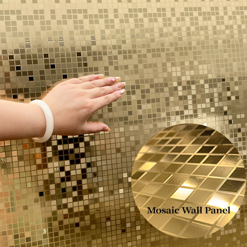 Высококачественный новый продукт Золотая металлическая мозаика Бамбуковый древесный уголь