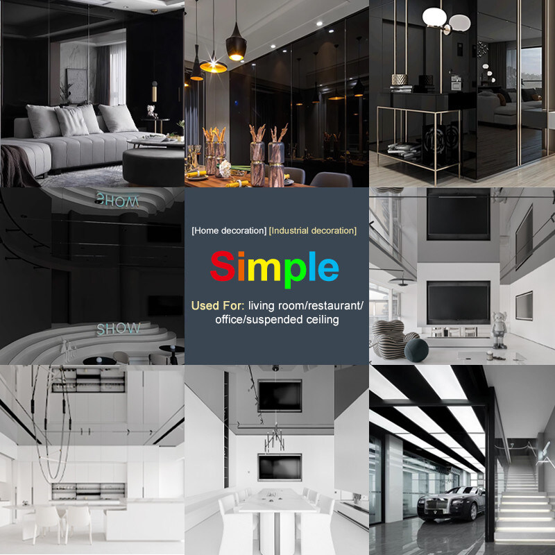 Экологически чистый интерьер Бамбук Уголь Зеркало Стенные панели ПВХ Зеркало Деревянный фанера