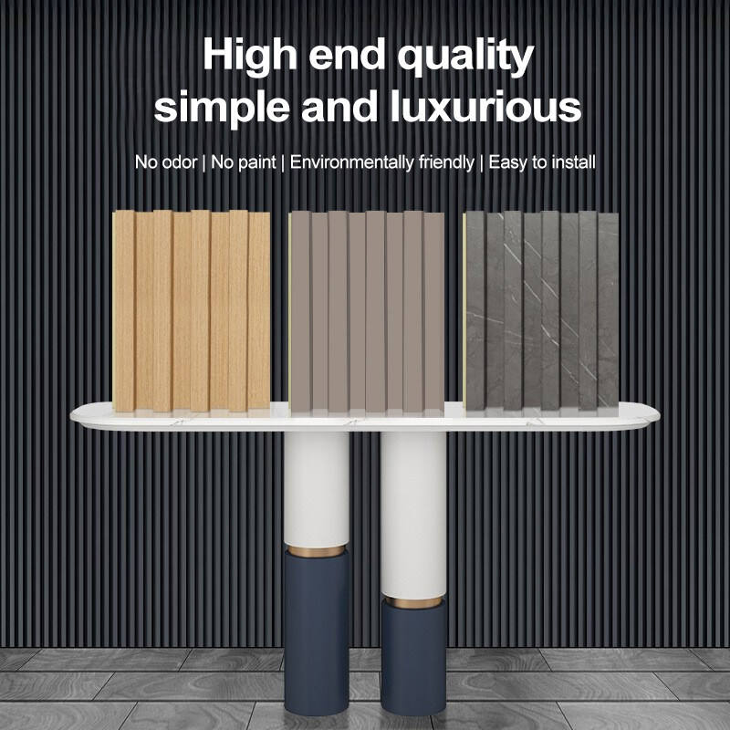 Внутренние декоративные стеновые панели WPC 3D плотное дерево гриль панель