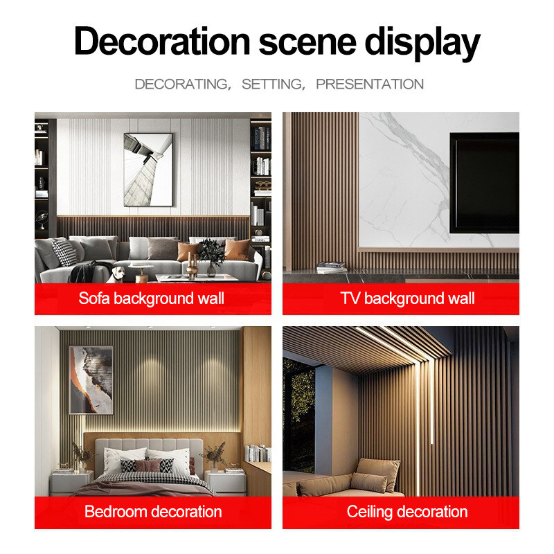 Внутренние декоративные стеновые панели WPC 3D плотное дерево гриль панель