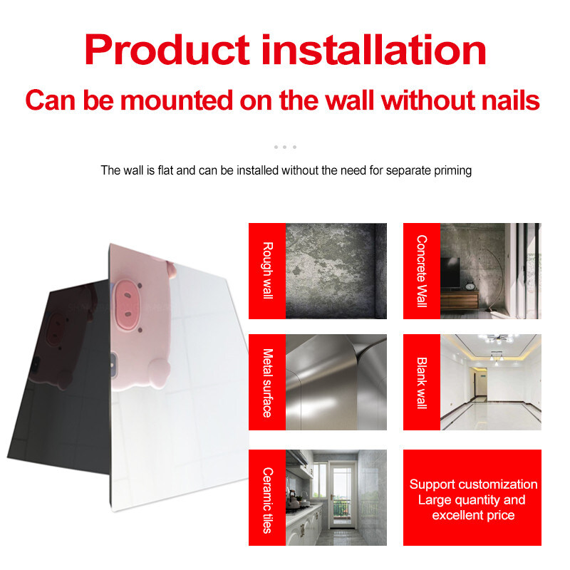 Внутренние декоративные 5 мм зеркало деревянные стенные панели ПВХ стенные панели