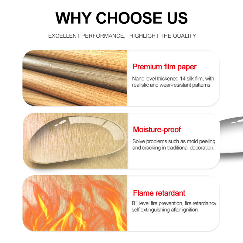 ПВХ Декорация Бамбук Уголь Дерево Металлическая Стенная доска Стенные панели внутреннего отделения высокой плотности