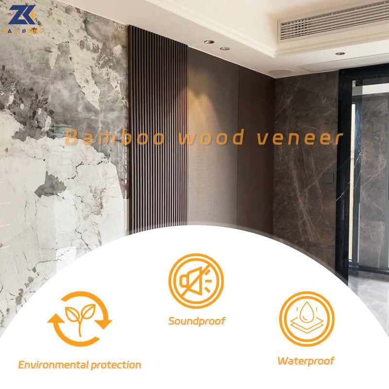Уголь бамбука панели стены внутреннего художественного оформления дружелюбного формальдегида Eco свободный мраморный