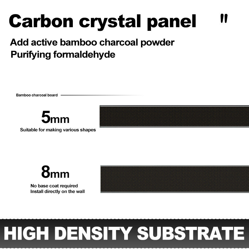 Современные 5 мм бамбуковые металлические стеновые панели из углеродного волокна для украшения интерьера