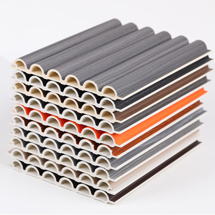 доска дуги PVC панели стены внутреннего художественного оформления 15mm деревянная пластиковая