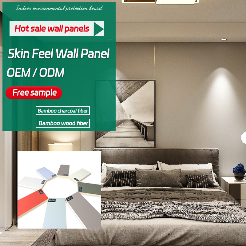 Панель стены волокна бамбука внутреннего художественного оформления 8 Mm деревянная придает огнестойкость облицовке кожи чувствуя деревянной