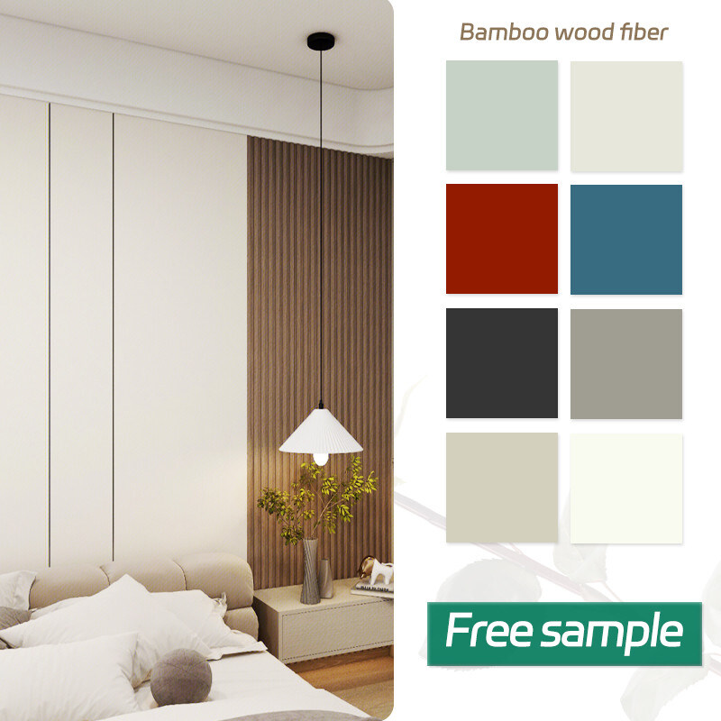 Панель стены волокна бамбука внутреннего художественного оформления 8 Mm деревянная придает огнестойкость облицовке кожи чувствуя деревянной