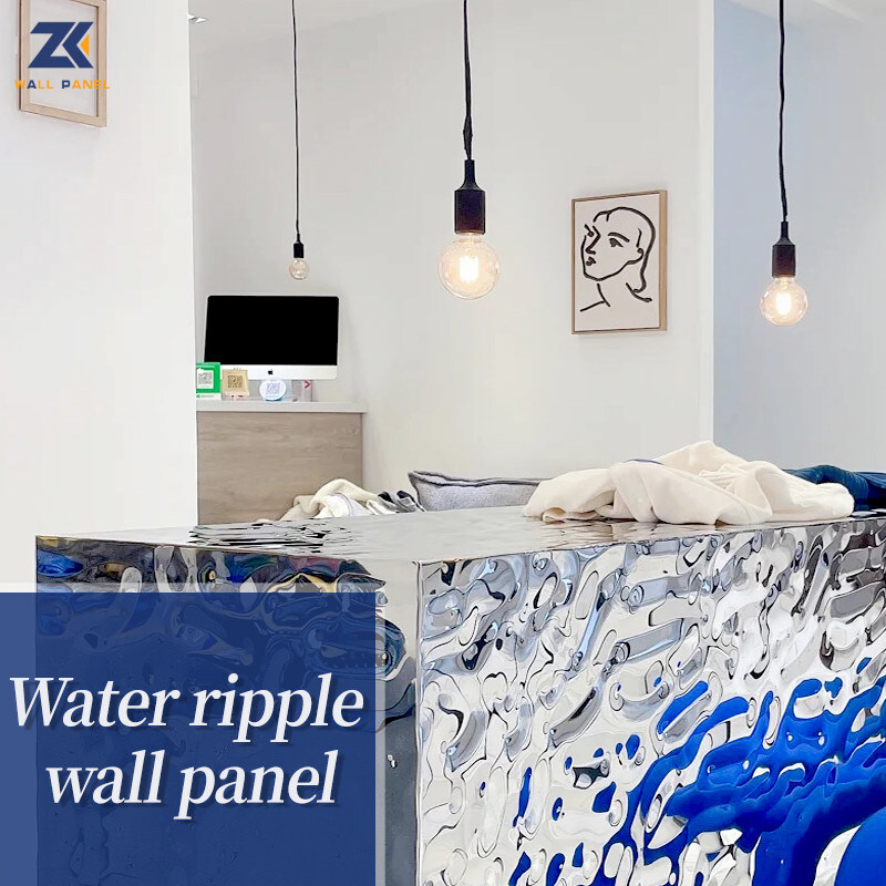 Декоративные огнеупорные панели стены угля пульсации 3D воды деревянные пластиковые бамбуковые