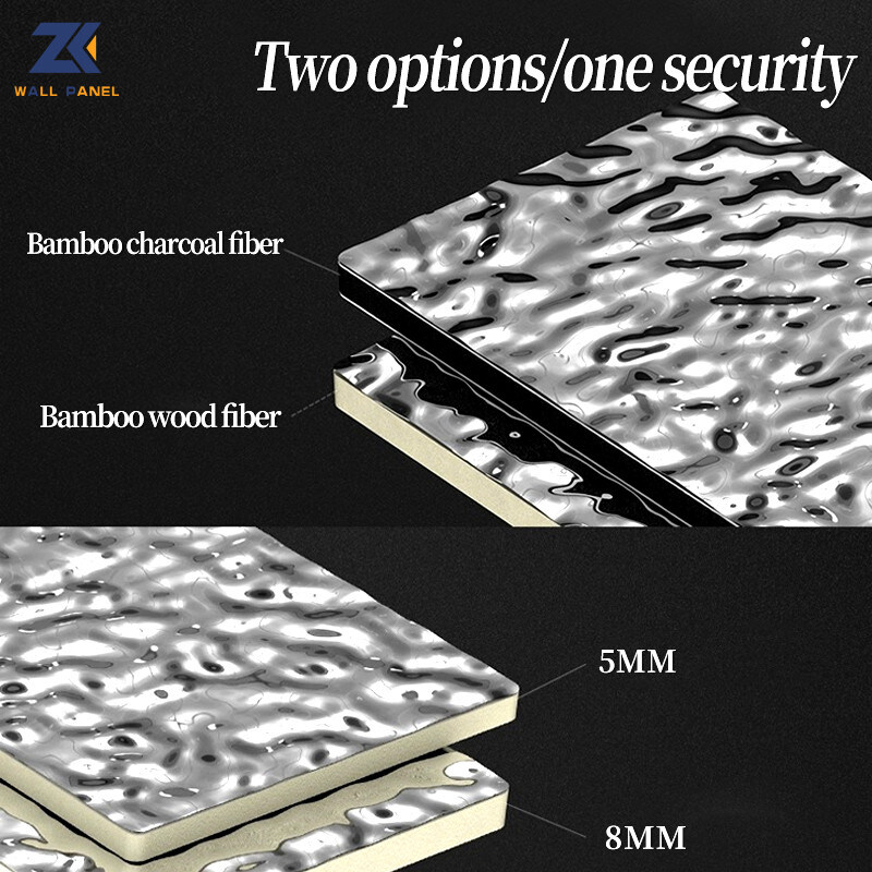 Древесина пульсации воды ЛЮБИМЦА 3D лощит панель стены угля бамбука высокой плотности 8mm деревянную