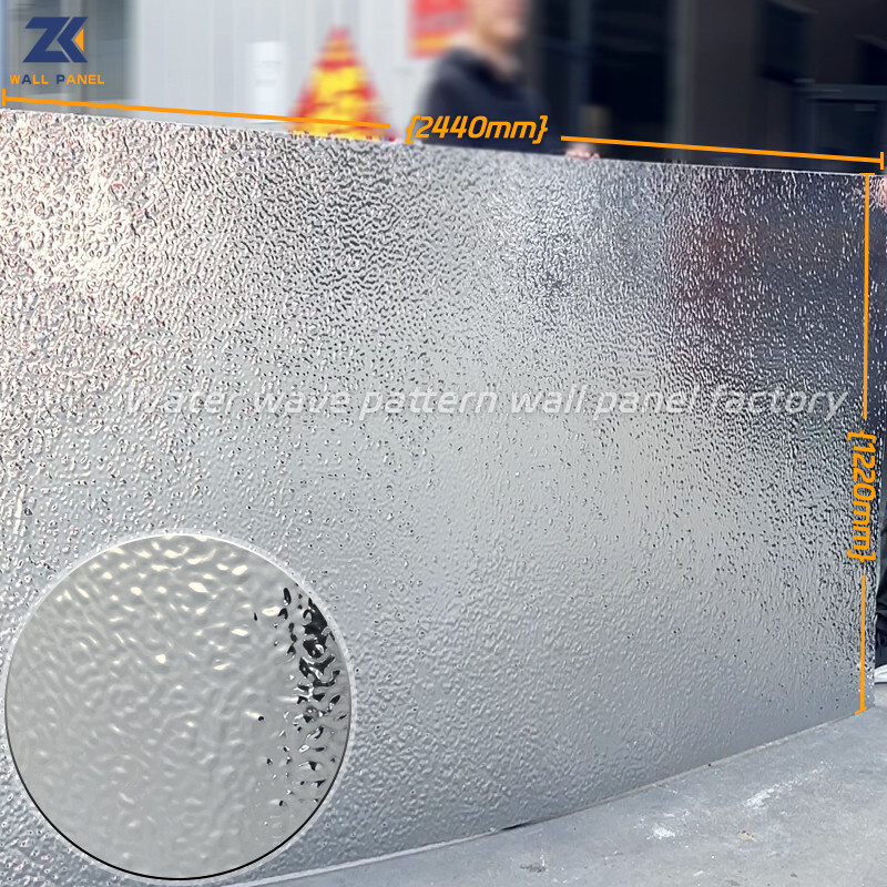 Фасада лобби панели стены пульсации воды панель стены рифленого внутренняя декоративная