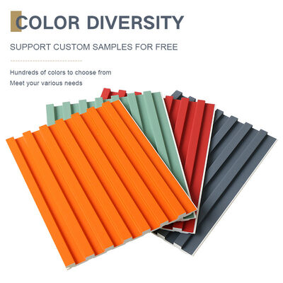 гриль WPC 8.5mm деревянный пластиковый рифлить панель стены никакая краска водоустойчивая