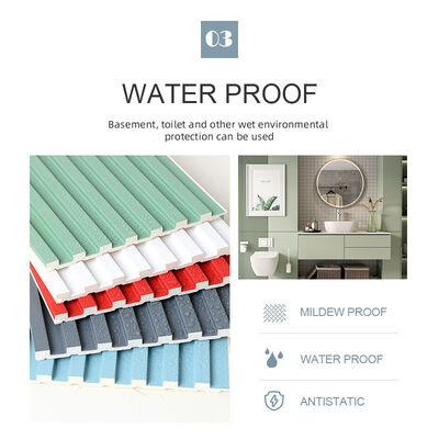 гриль WPC 8.5mm деревянный пластиковый рифлить панель стены никакая краска водоустойчивая