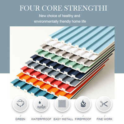 гриль WPC 8.5mm деревянный пластиковый рифлить панель стены никакая краска водоустойчивая