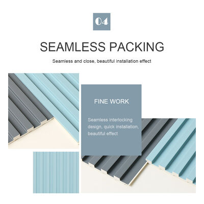 гриль WPC 8.5mm деревянный пластиковый рифлить панель стены никакая краска водоустойчивая